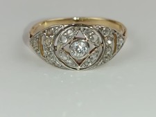 Jolie Bague 1920 Art Déco Or