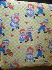 Vintage Raggedy Ann - Bobbs- Merrill Twin Bed Sheet 