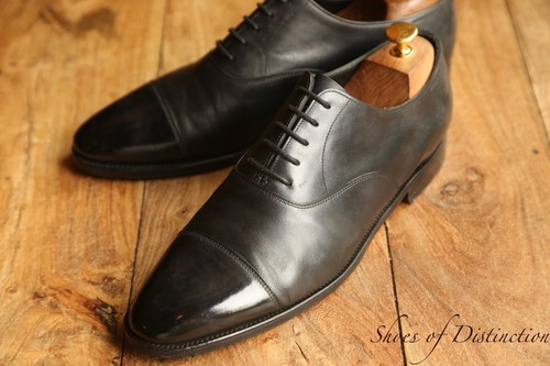 Chaussures oxford cuir bleu - en,