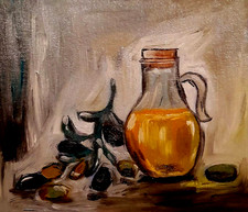 Peinture à l'huile de branche