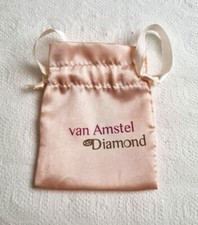 Pochon Van Amstel Diamond bijoux en satin 11.5 X 9.5cm