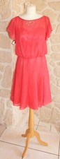 Robe cocktail corail taille