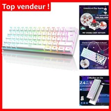 Clavier Mécanique Sans Fil RK61 en AZERTY - 62 Touches avec Rétroéclairage RGB