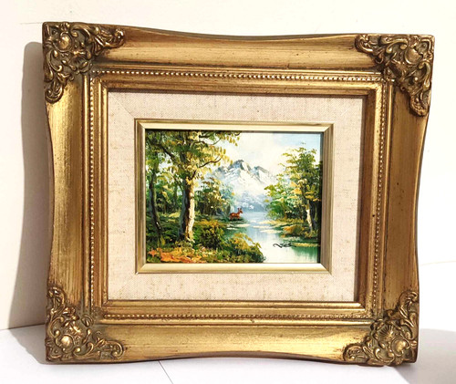 Tableau peinture huile - tableau, a