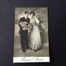 CPA Bonne Année 1910 Couple