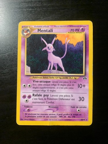 Carte pokémon mentali 20 - pokémon,