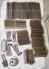 LGB Lot 90 Rails 37 METRES L.G.B ECHELLE G Laiton Générateur Courbé Droit T5