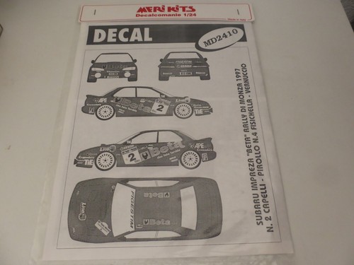Decals subaru impreza - 1:24,
