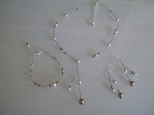 Parure Gris clair/Taupe/Marron glacé p robe de Mariée/Mariage perles pas cher