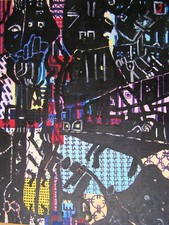 86 - squats (1994). huile/toile. 15f  Berlin 65x54cm Abstraction / Figurative !