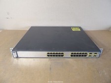 Cisco Catalyst 3750G PoE-24 WS-C3750G-24PS-E V05 Ethernet Switch + RACK EARS