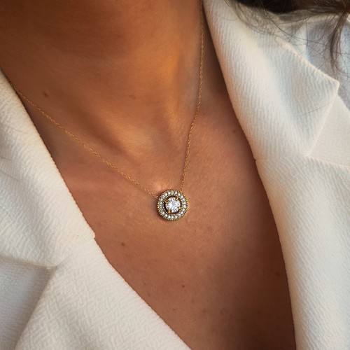 Collier femme doré rond - femme,