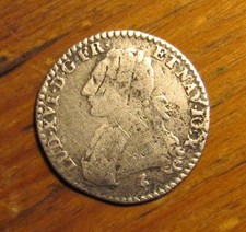 (207) Monnaie royale française, argent, Louis XVI, 1/10 d'écu 1778 A