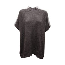 O0094 MAGLIONE PONCHO DONNA KONTATTO WOMAN SLEEVELESS SWEATER