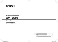 Denon avr 2809 - avr-2809, receiver