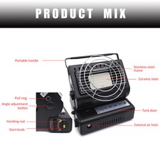 Butane LP Gaz Radiateur Céramique Brûleur Chauffe pour Camping Chauffage