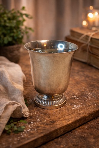 Timbale baptême etain - timbale,