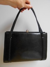 Sac vintage en cuir noir