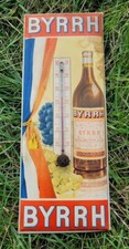 Ancienne Plaque Carton Thermomètre Glassoid Publicitaire BYRRH Collection