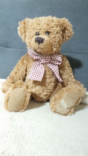 Peluche ours marron - peluche, noeud
