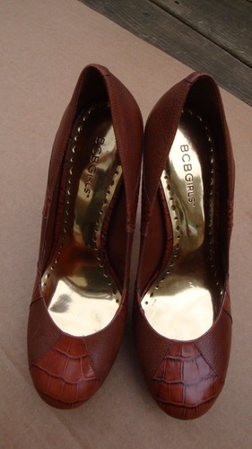 Bcbgmaxazria leather platform - bcbgmaxazria,