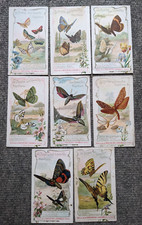 lot 8 chromos publicitaires monde des insectes papillons Chocolaterie Aiguebelle