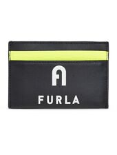 Porte-cartes en cuir noir FURLA neuf