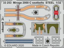 (EDP33253) - Eduard Photetch 1:32 - Mirage 2000 C Seatbelts (Kitty Hawk)