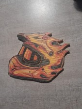 Dessous De Verre Artisanal Casque Moto Cross