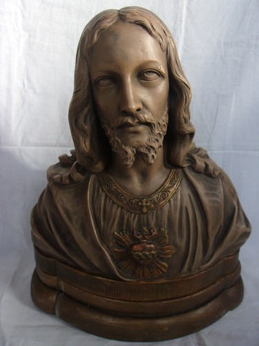 Statue ancienne buste - , christ