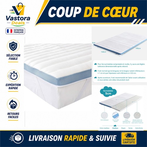 Surmatelas mousse mémoire - surmatelas,