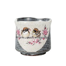 Yunomi Kutani Yaki Ware Tasse À Thé Verte Japonaise Grande Yunomi Moineau Japon
