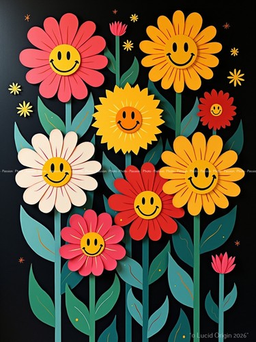 Photo fleurs abstraites pop - abstraites,