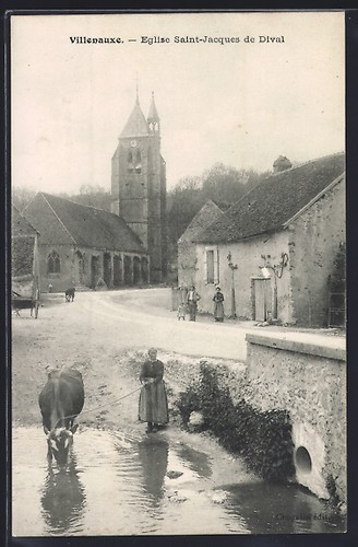 Cpa villenauxe église - cpa,