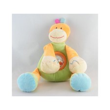 Doudou hochet dinosaure orange vert DOUKIDOU - 10209