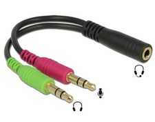Adaptateur Micro-casque pour prises Audio + Micro - DELOCK