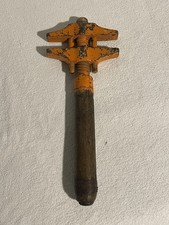 VINTAGE ANCIEN CLE A MOLETTE FRANÇAISE PEINTURE ORANGE DECO LOFT INDUSTRIEL