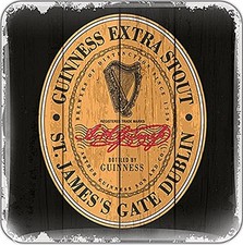 Guinness Label Liège Cuit dessous de Verre (Sg )