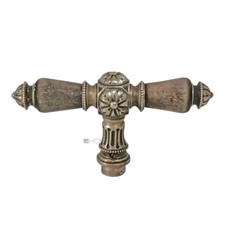 Superbe Poignée De Fenêtre Antique Cube Nickelée Corne Ancienne 113Mm