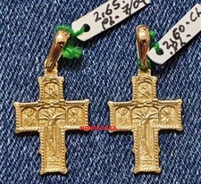 CROIX BYZANTINE TYPE MASSIF OR