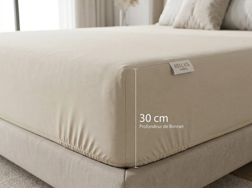 Drap housse 160x200 - , 100%