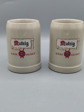 ?2 Chopes à bière en grès MUTZIG 25 cl