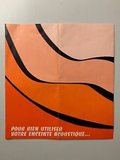 NOTICE UTILISATION ENCEINTE ACOUSTIQUE - VINTAGE ORANGE