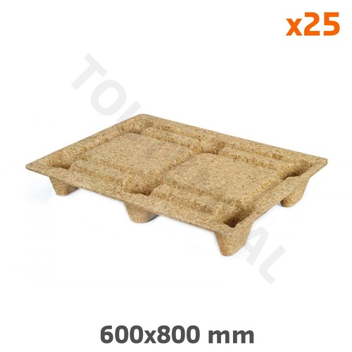 Demi palette bois moulée 800 - moulée,