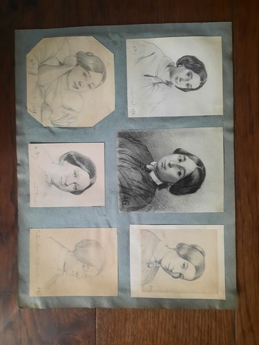 Dessin ancien portrait - dessin,