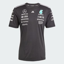 T-Shirt Officiel De L'Équipe Mercedes AMG Petronas F1 Adidas 2025 Noir