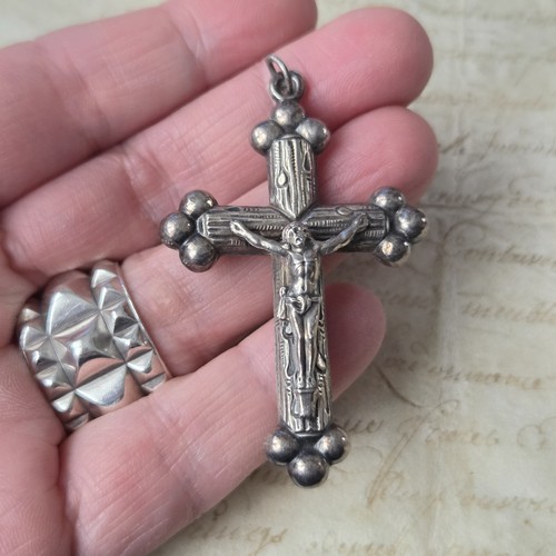 Pendentif croix argent fin - pendentif, en