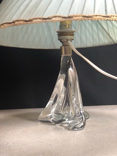Lampe pied verre années - verre, 70