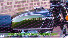 HONDA CB 350 K3 K4 SUPER SPORT 71-73 VERT OLIVE NOIR ACIER RÉSERVOIR ESSENCE ...
