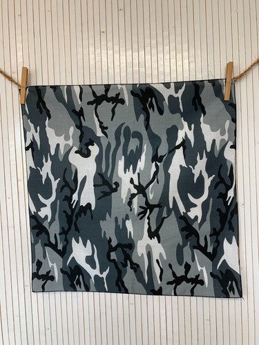 Foulard bandana coton gris - coton,